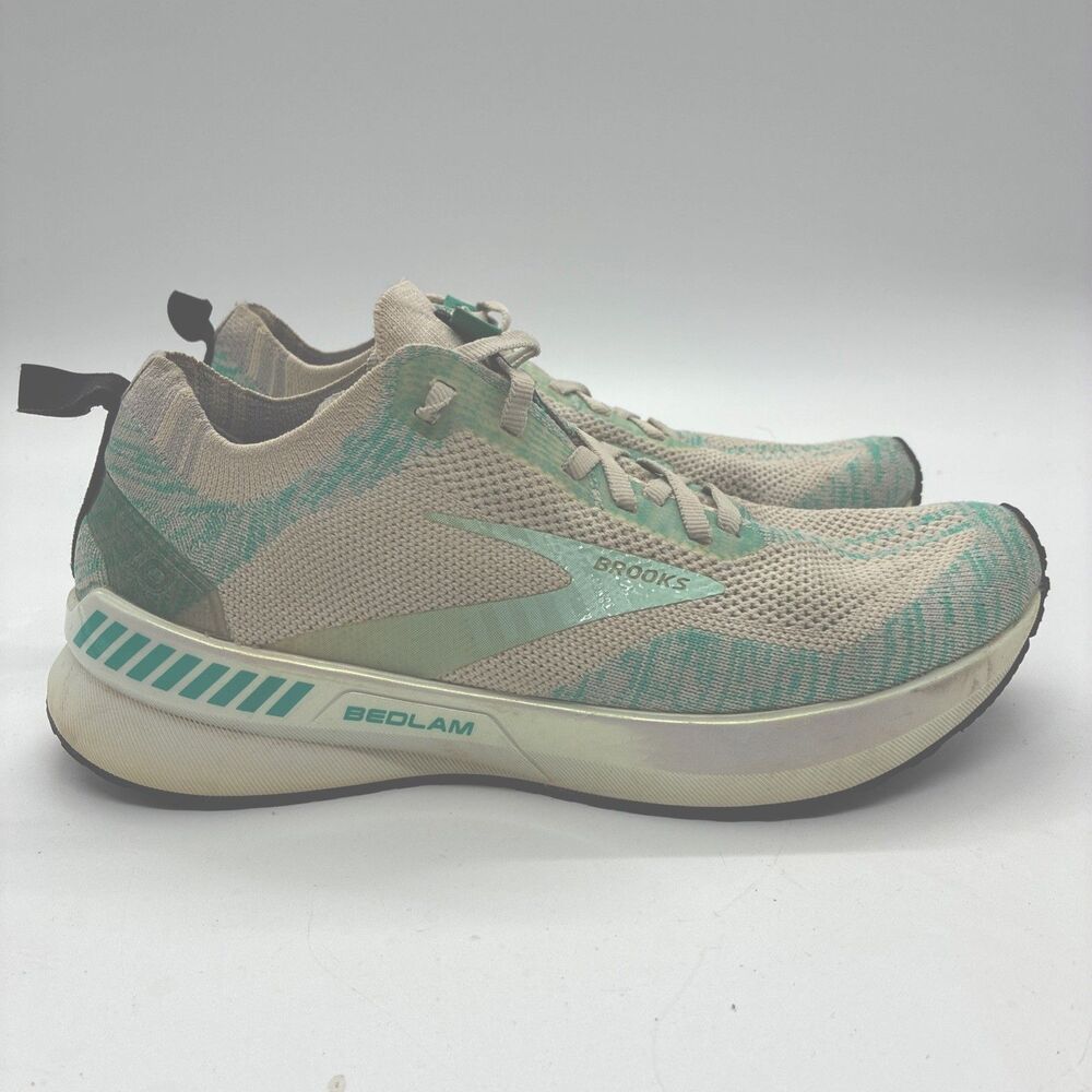 Brooks Bedlam 3 Womens 7.5 Athletic Mesh Running Sneakers White Teal
